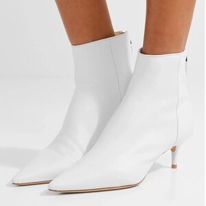 Alexandre Birman white leather kitten heel ankle boots – 7 (37.5)